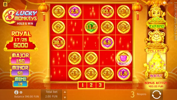 3 Lucky Monkeys bonus features