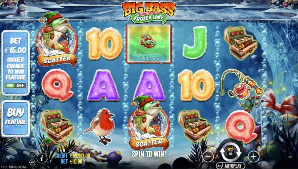 Big Bass Christmas Frozen Lake gameplay screenshot