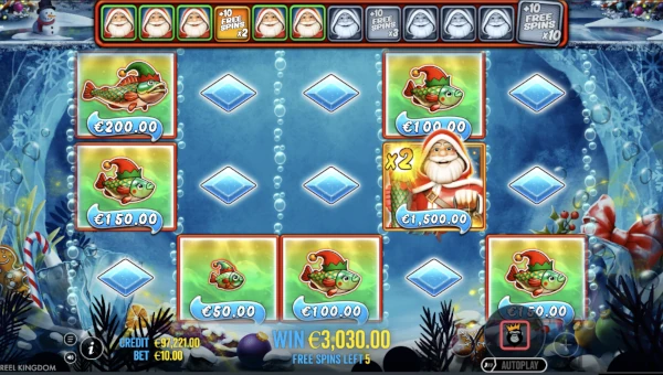 Big Bass Christmas Frozen Lake bonus features