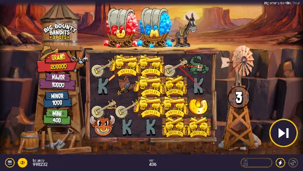 Big Bounty Bandits 3 Pots bonus features