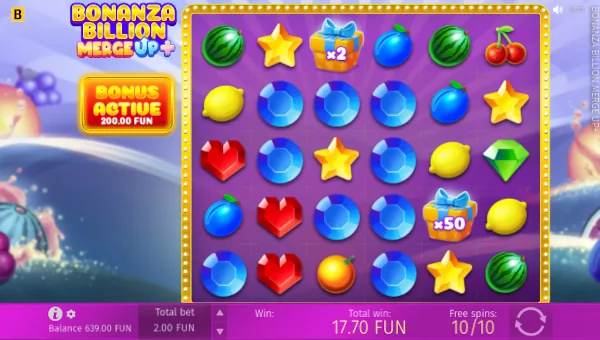 Bonanza Billion Merge Up bonus features