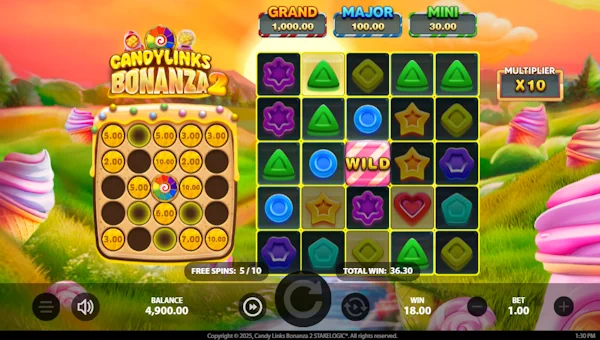 Candy Links Bonanza 2 bonus features