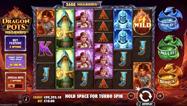 Dragon Pots Megaways gameplay screenshot