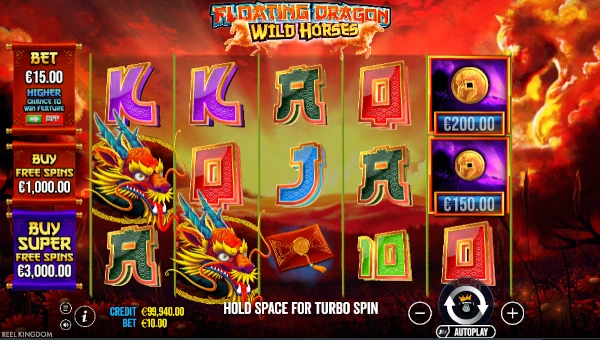 Floating Dragon Wild Horses gameplay screenshot
