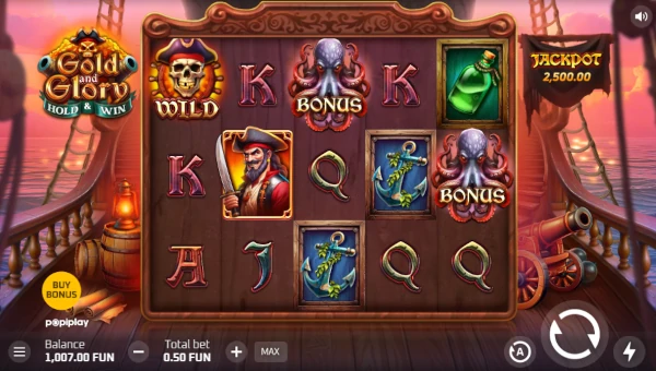 Gold and Glory Hold and Win gameplay screenshot