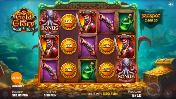 Gold and Glory Hold and Win bonus features