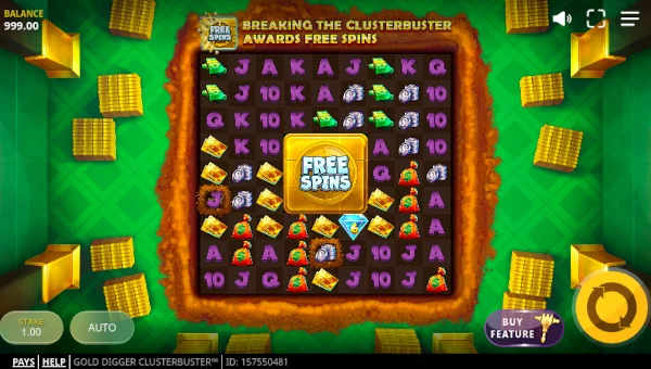 Gold Digger Clusterbuster gameplay screenshot