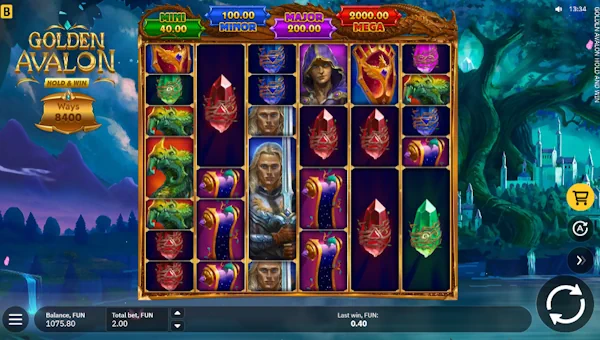 Golden Avalon Hold and Win gameplay screenshot