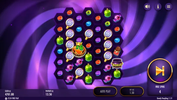 Greedy Pumpking bonus features