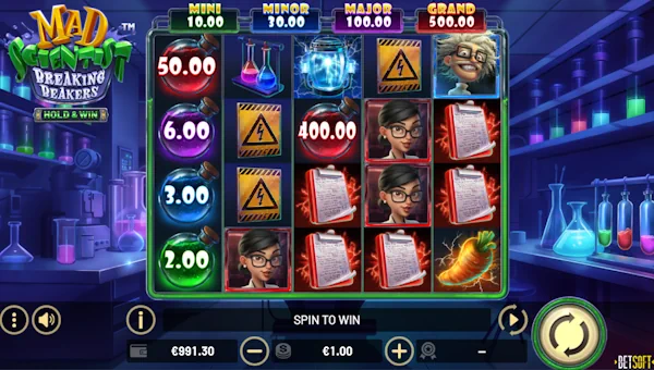 Mad Scientist Breaking Beakers gameplay screenshot