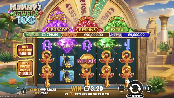 Mummys Jewels 100 gameplay screenshot