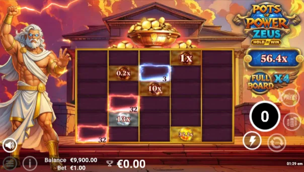Pots of Power Zeus bonus features