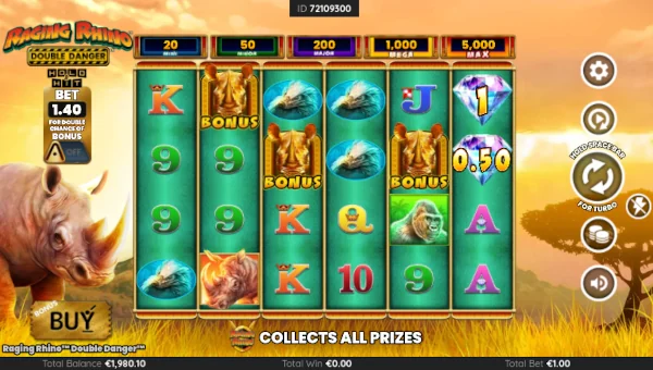 Raging Rhino Double Danger gameplay screenshot
