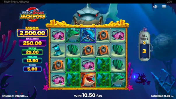 Razor Shark Jackpots bonus features