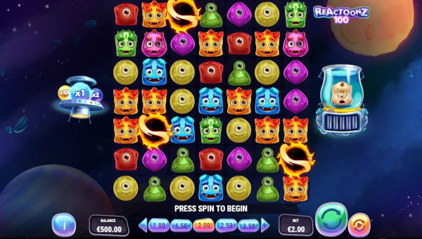 Reactoonz 100 gameplay screenshot