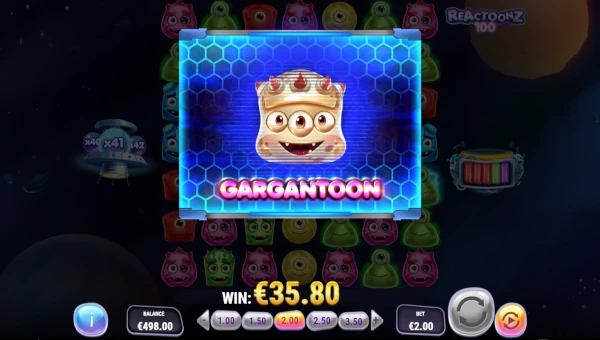 Reactoonz 100 bonus features