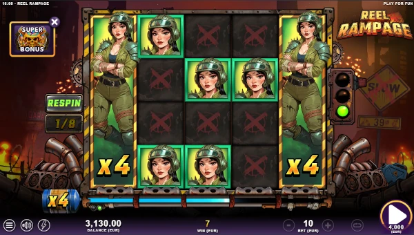 Reel Rampage bonus features