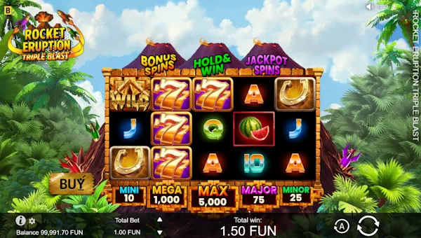 Rocket Eruption Triple Blast gameplay screenshot