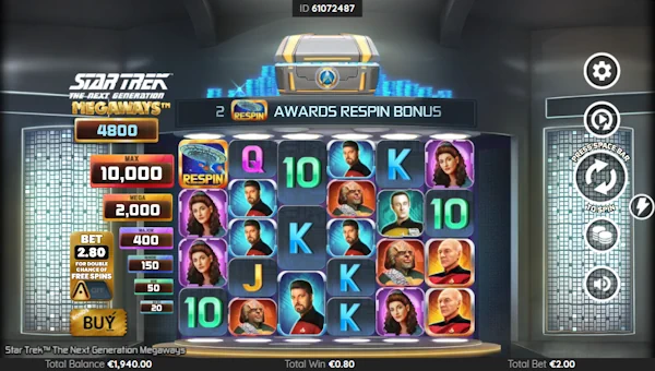Star Trek The Next Generation Megaways gameplay screenshot