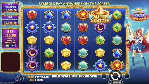 Starlight Princess Super Scatter gameplay screenshot