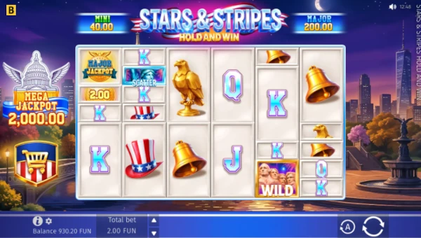 Stars and Stripes Hold and Win gameplay screenshot