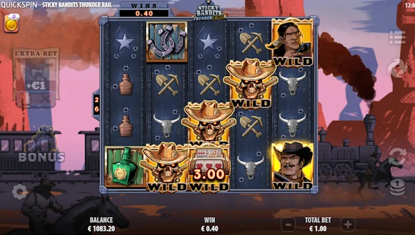 Sticky Bandits Thunder Rail gameplay screenshot