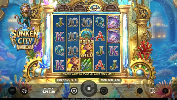 Sunken City Riches bonus features