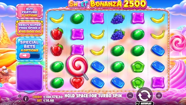 Sweet Bonanza 2500 gameplay screenshot