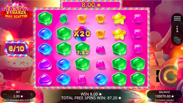 Tasty Bonanza Max Scatter bonus features