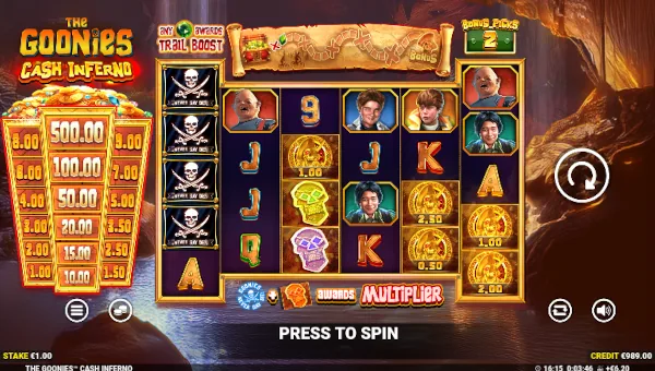 The Goonies Cash Inferno gameplay screenshot