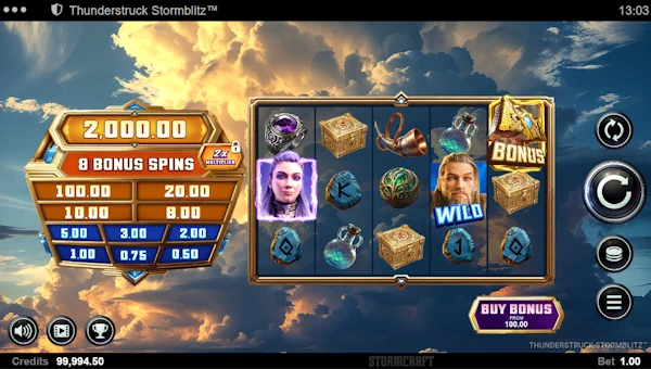 Thunderstruck Stormblitz gameplay screenshot