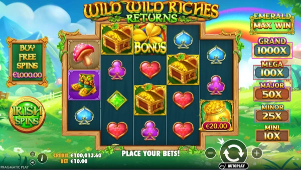 Wild Wild Riches Returns gameplay screenshot