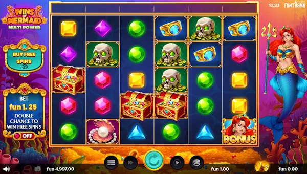 Wins of Mermaid Multi Power gameplay screenshot