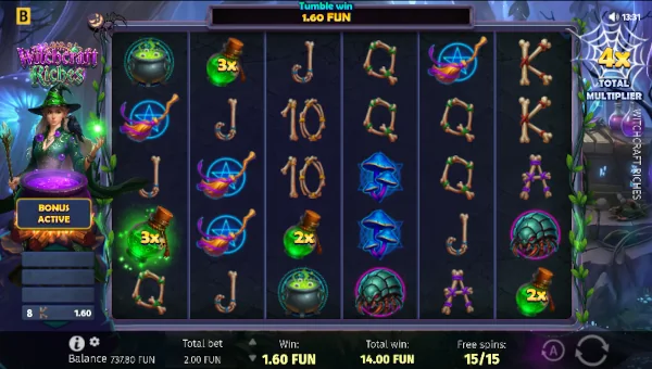 Witchcraft Riches bonus features