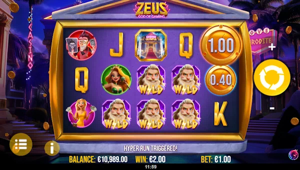 Zeus God of Gaming bonus features