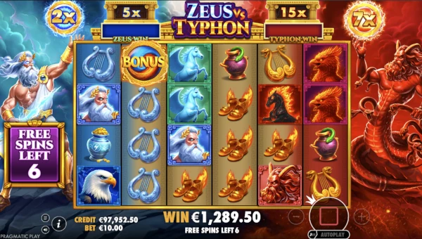 Zeus vs Typhon bonus features